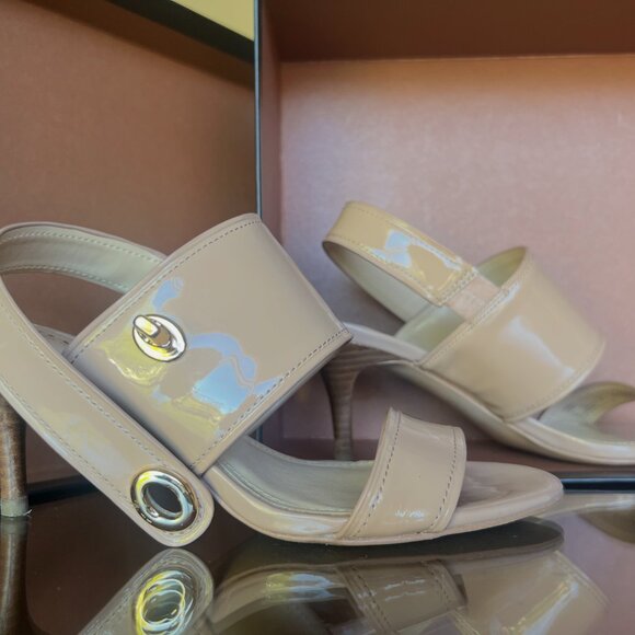 Coach Marla Patent Slingback Heels – Warm Blush, Size 6 (Excellent w/ Box) - Picture 6 of 13